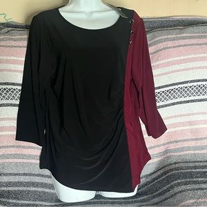 Black and‎ Red Blouse with Modern Appeal